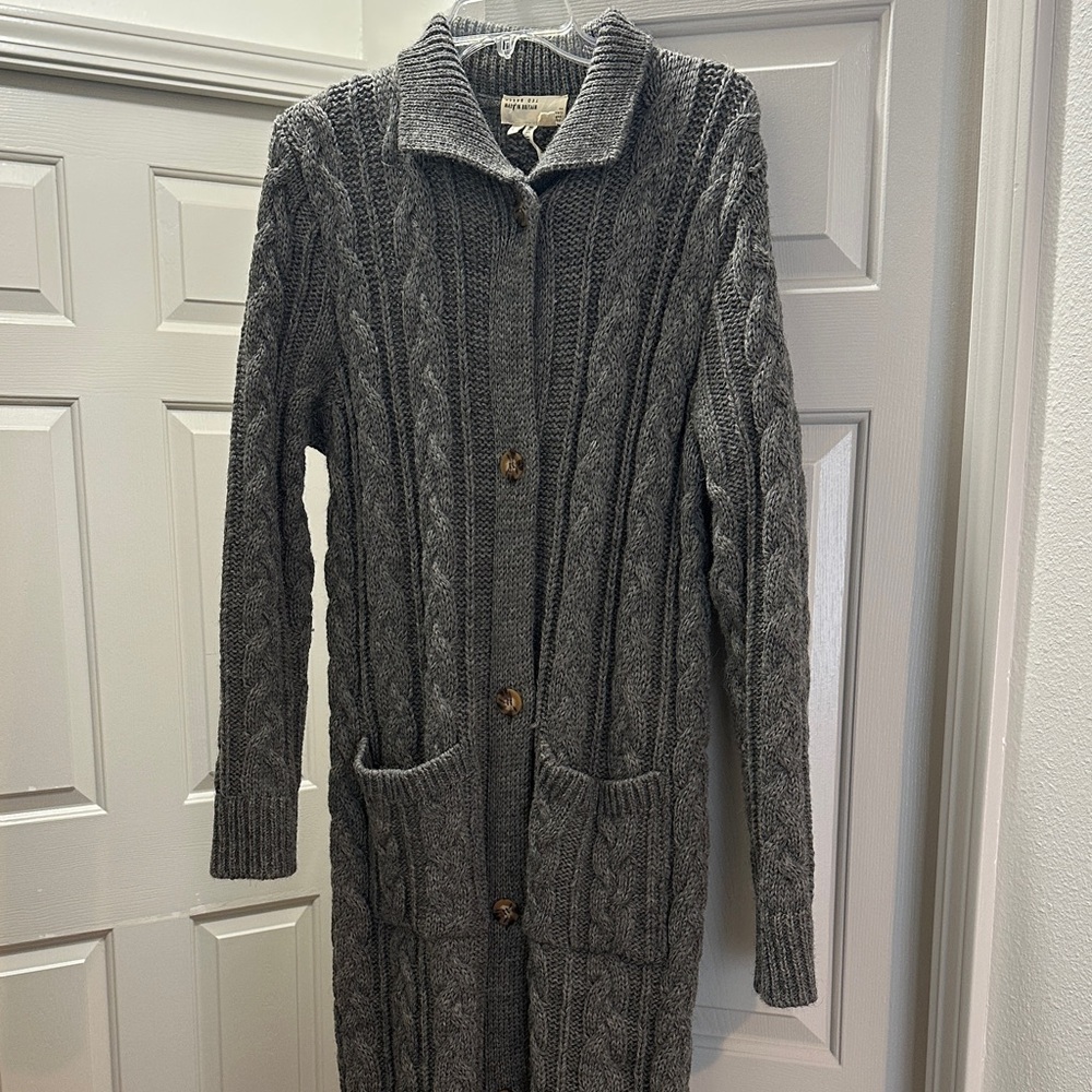 Ted baker maxi knit cardigan coat 100% wool